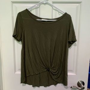 Great condition olive green front twist top